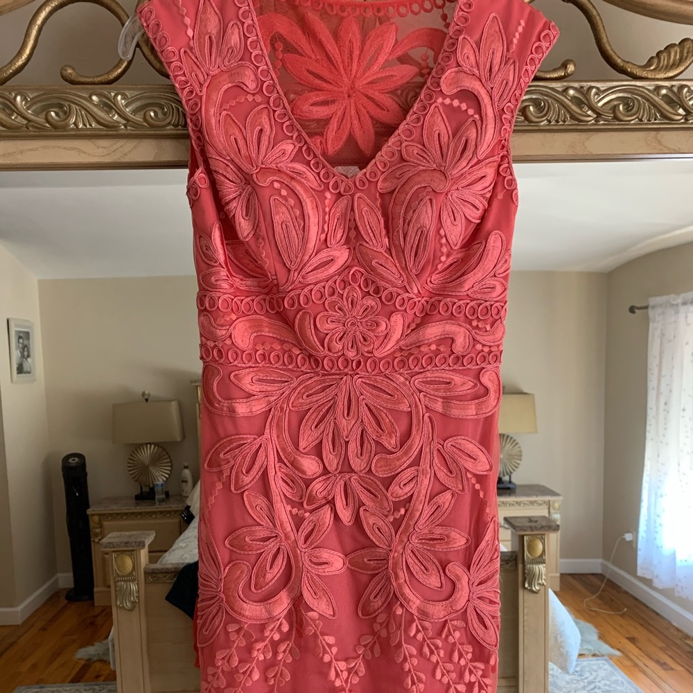 Salmon pink beautiful detailed dress